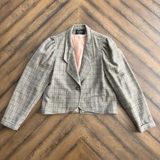 Blazer donna vintage Gil Aimbez genere cropped taglia 8 tweed Union Made