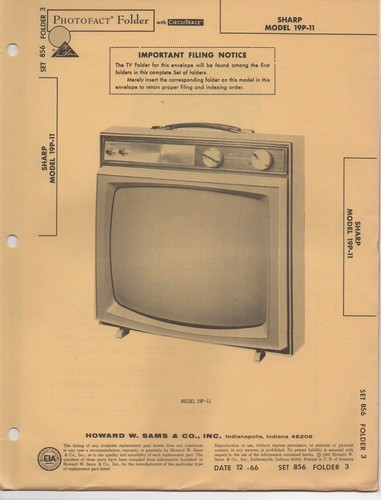 1966 sharp 19p televisore - sharp, 19p-11