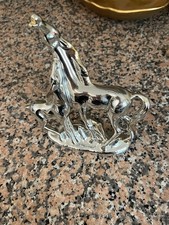 Statua Cavallo Rampante Metallo Scultura Vintage XX Sec