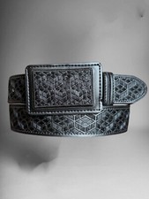 Cintura uomo cowboy western Cinto bordado Piteado Charro de piel rodeo ricamata