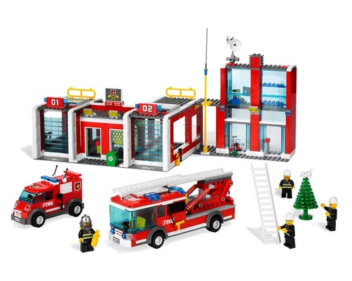 Lego city 7208 fire station - lego,