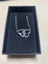 Bracciale Con 2 Cuori Intrecciati (Uno Con Brillanti) Allungabile/accorciabile