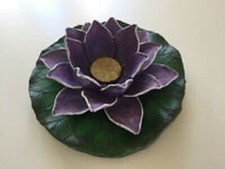 Ninfea viola in resina
