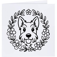 'Scottish Terrier Floral