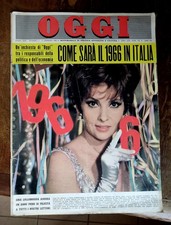 GINA LOLLOBRIGIDA Rivista OGGI N. 1 Del 1966 RARE MAGAZINE Leggere Descrizione 