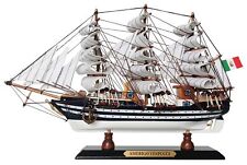 SAILINGSTORY Wooden Model Ship Amerigo Vespucci 1/300 Scale Replica Ship Mode...