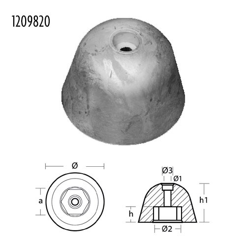 Tecnoseal 03500 anodo - 03500, ogiva