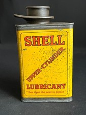 SHELL UPPER CYLINDER LUBRICANT CLEANS & TUNE ENGINES VINTAGE OIL CAN DISPLAY TIN