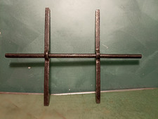 Antica Piccola Grata inferriata Finestra In Ferro battuto A Mano Cm. 27 X 39