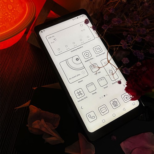 Smartphone lettura inchiostro