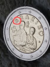 Moneta da 2€ Italia 2021 Commemorativa con Eccesso di Conio sulla G di GRAZIE