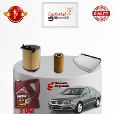 KIT TAGLIANDO 3 FILTRI E OLIO VW PASSAT VI 3C 2.0 FSI 110KW 150CV DAL 2005 ->