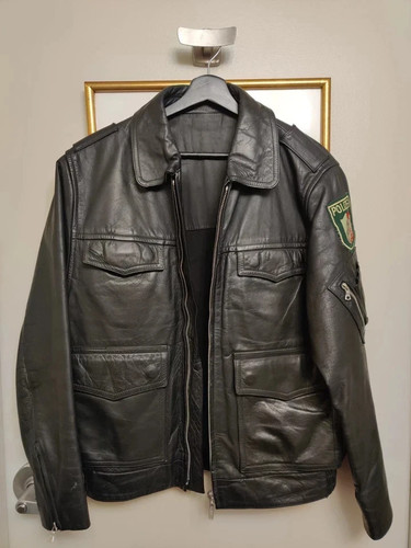 Giacca pelle polizia - giacca,