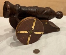 Vintage Wooden Naval Cannon