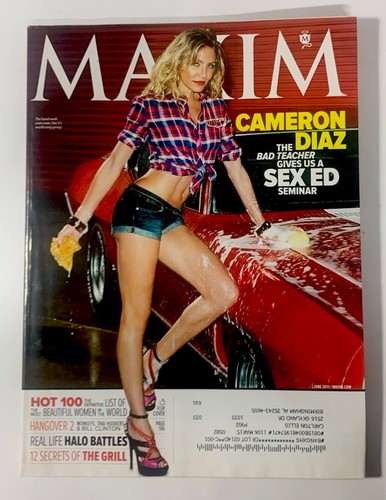 Maxim magazine cover - cover, cameron