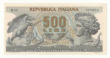 500 lire aretusa - , decr