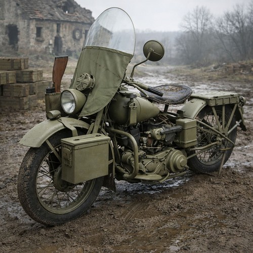 Stampa poster moto militare
