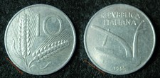 ITALIA 10 LIRE SPIGA ARATRO 1955 SPL-