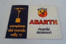 manuale Abarth ricambi e accessori world champion rally 1977