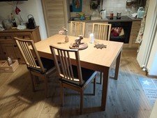 Tavolo Allungabile Bjursta Ikea impiallacciato quercia con n.4 Sedie Ikea Borje
