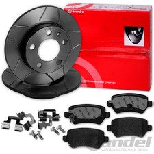 Brembo DISCHI FRENO SCANALATI 240mm + PASTIGLIE POSTERIORI adatti per Opel Meriva A