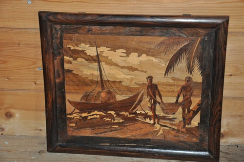 Vecchio quadro intarsiato