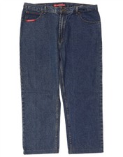 Jeans uomo 1ST AMERICAN dritto cropped W38 L25 blu cotone PH01