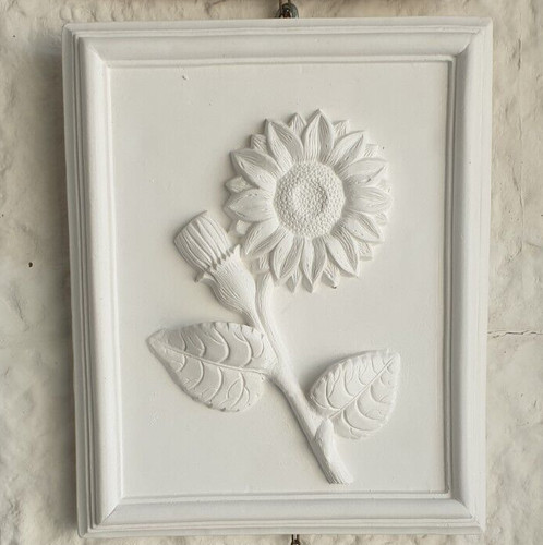 Bassorilievo quadro con fiore - con,