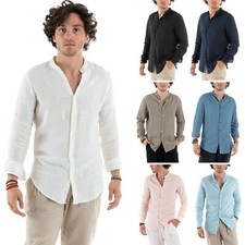 Camicia Uomo Collo Coreano