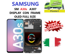DISPLAY TOUCH FRAME SAMSUNG GALAXY A30s SM - A307 NERO  OLED PARI ORIGINALE
