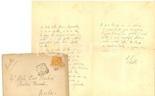 1891 TORINO Paolo BOSELLI raccomanda Adele DARI BARBERO *Autografo