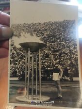 HELSINKI 1952 OLIMPIADI FIACCOLA  PAAVO NURMI FOTOGRAFIA ORIGINALE