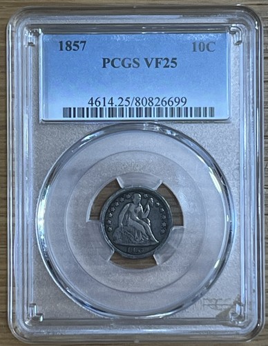 1857 10c liberty - -, seduto