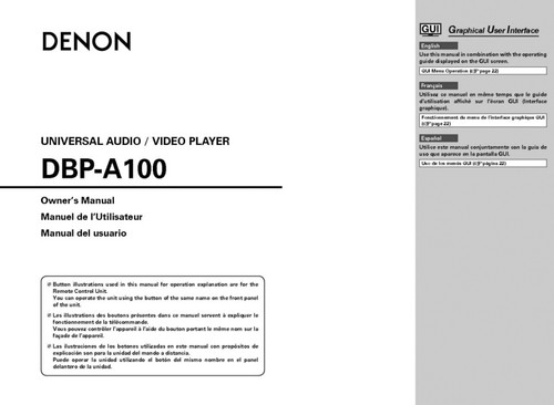 Denon dbp a100 - dbp-a100, blu-ray