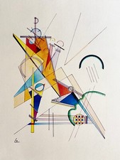 Wassily Kandinsky Litografia 1954 COA Mourlot originale numerata firmata op