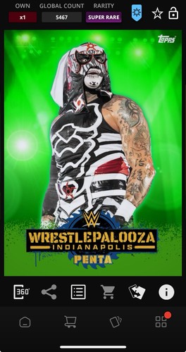 Digital topps wwe slam penta - topps,