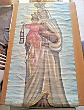 GRANDE DIPINTO SU TELA SOGGETTO SACRO VEDI MISURE IN DESCRIZIONI E FOTO