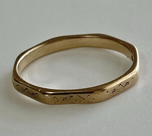 Anello fascia inglese - oro, rosa