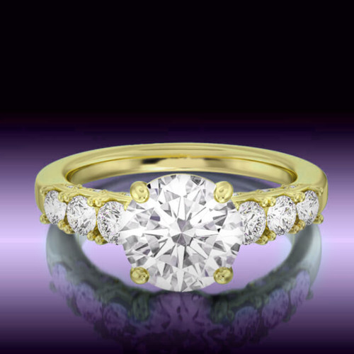 Anello con diamanti - , coltivati
