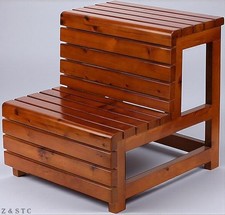 Sgabello a 2 gradini in legno