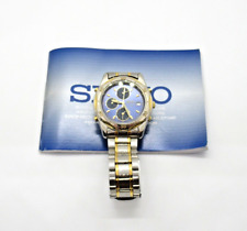 Seiko SQ 50 7T32 -7E00 PANDA DIAL Sveglia Cronografo Calendario 5 Bar Vintage Quarzo