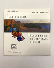 Lee Filter Polyester NEW never used 23A Light Red 100x100
