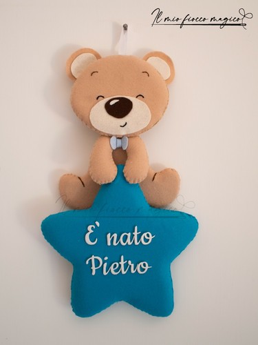 Fiocco nascita coccarda bimbo