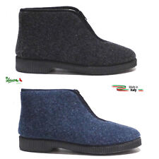 Pantofole ciabatte alte uomo cerniera italiane calde comode NUMERI GRANDI 36al47