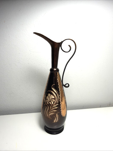 Vaso brocca olio - rame, inciso