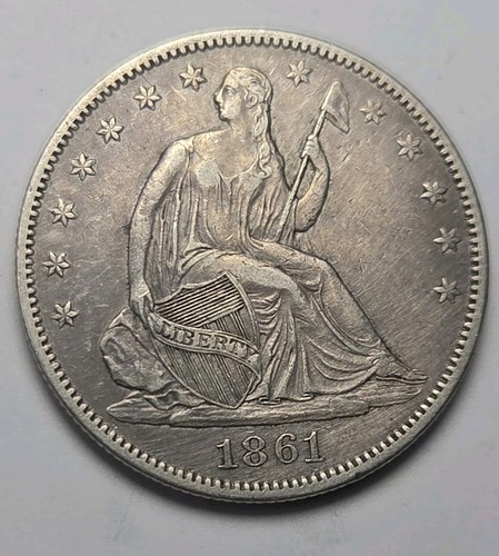 1861 mezzo dollaro liberty - dollaro,