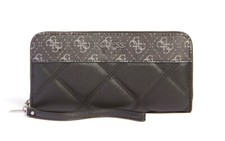 GUESS KATEY Large Zip Around Coal Multi, Portafoglio Donna Portafoglio