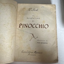 Le Avventure Di Pinocchio 1942 Bernardini Editrice Marzocco