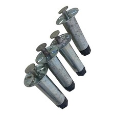 4 PIEDINI PER MOBILE CUCINA IN FERRO ZINCATO ALTEZZA 11 cm  REGOLABILE