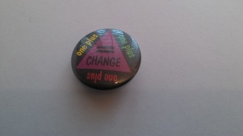 One plus change picture badge - picture,